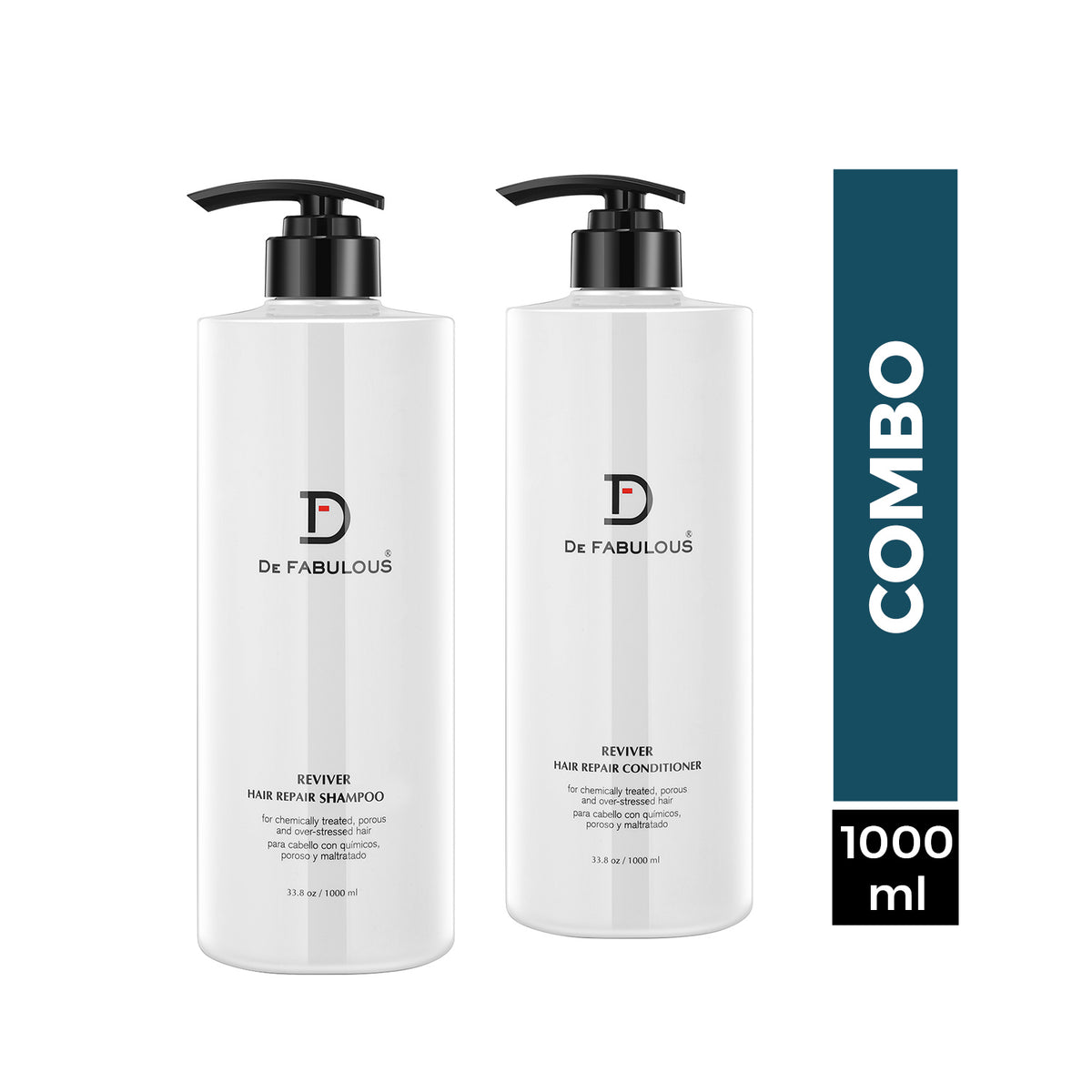 Reviver Hair Repair Shampoo & Conditioner - 1000ml Combo - De Fabulous India