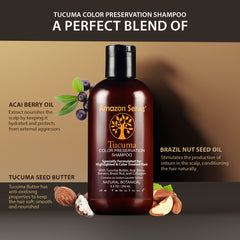 Amazon Series Tucuma Color Preservation Shampoo + Conditioner 250 ml  - De Fabulous India