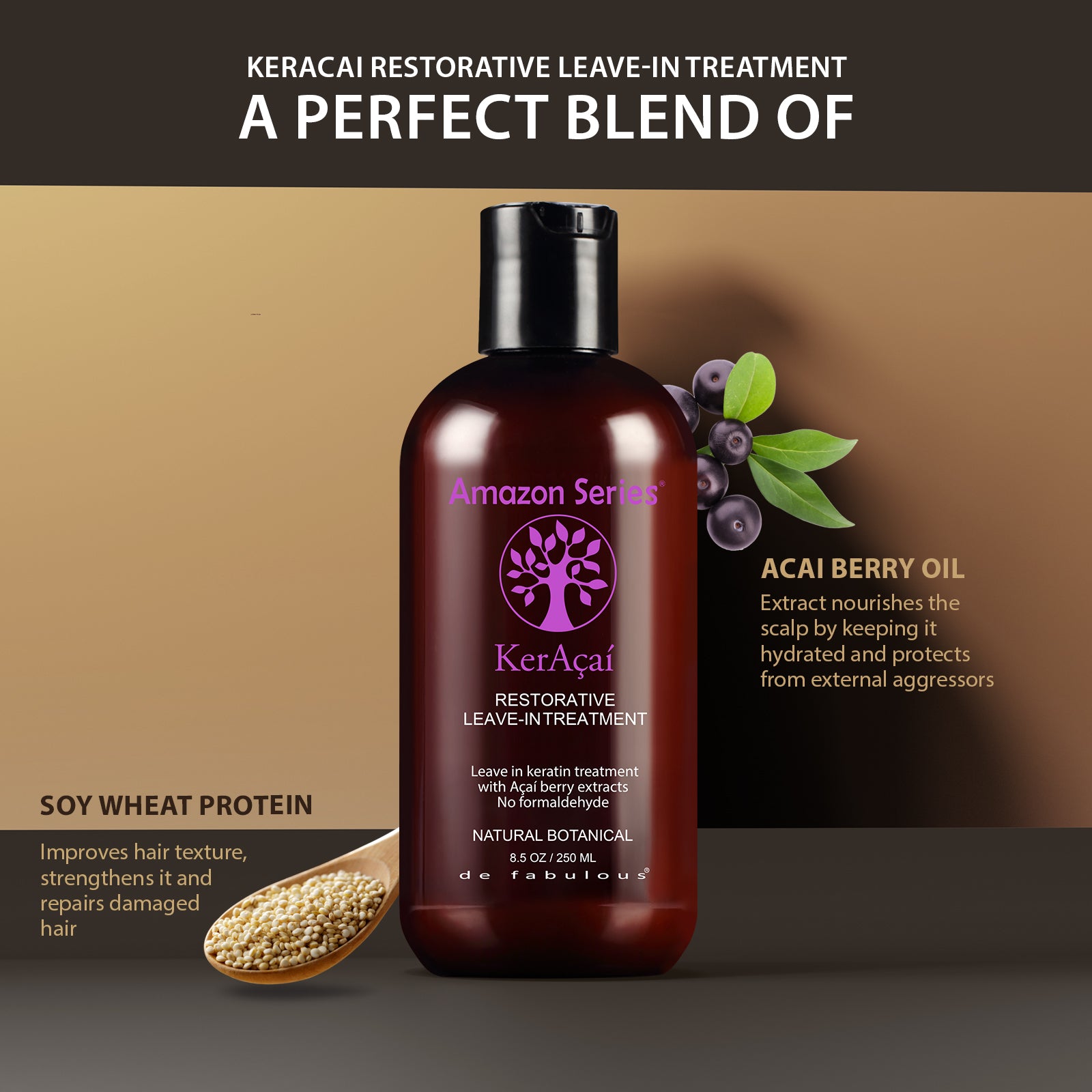 Amazon Series KerAcai Restorative Leave-In Treatment 250 ml - De Fabulous India