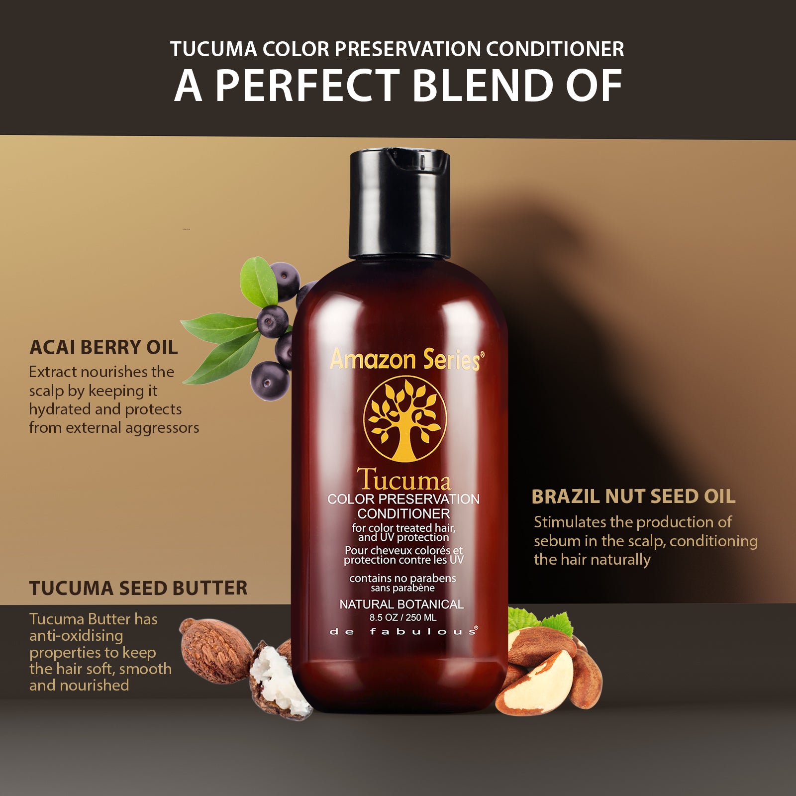 Amazon Series Tucuma Color Preservation Conditioner 250 ml - De Fabulous India