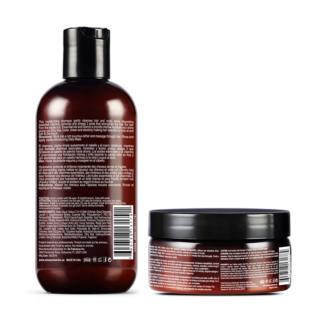 Amazon Series Jojoba Shampoo + Masque 250 ml + Acai Oil 59 ml - De Fabulous India