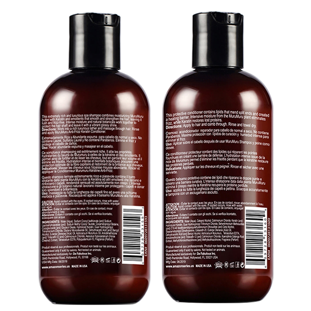 Amazon Series Murumuru Anti Frizz Keratin Shampoo + Conditioner 250 ml  – De Fabulous India