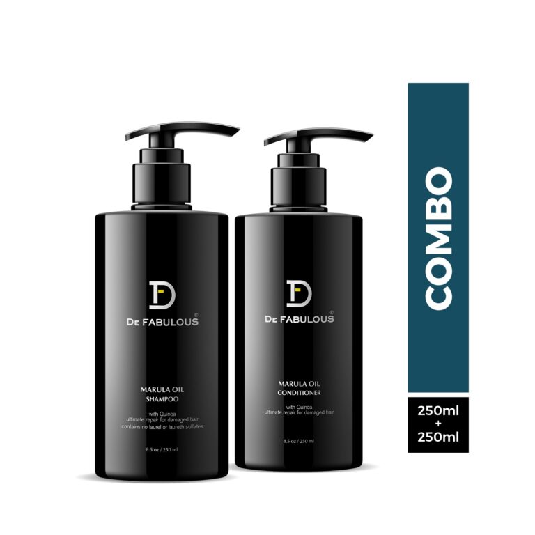 "De Fabulous Marula Oil Shampoo & Conditioner: Indulge Your Hair in Luxurious Nourishment with Marula Oil"