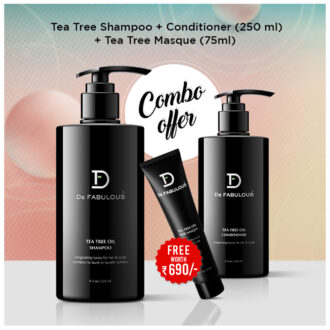 "De Fabulous Tea Tree Oil Shampoo & Conditioner combo + Free Tea Tree Travel Masque: Refreshing Tea Tree Care for Your Hair, Anywhere You Go"