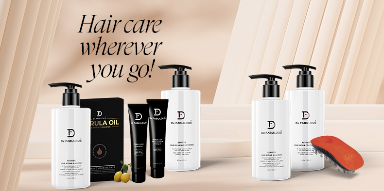 Hair care wherever you go with De Fabulous products