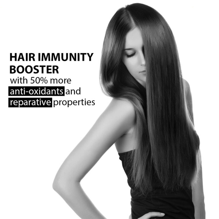 Hair Immunity booster with 50% more anti-oxidants and reparative properties.