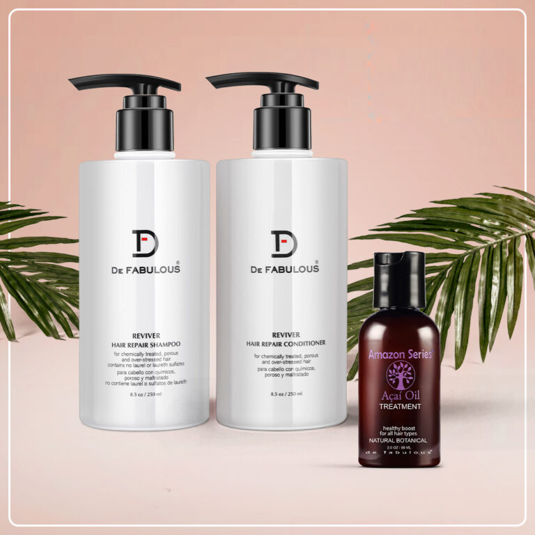 "De Fabulous Reviver Shampoo & Conditioner combo + Acai Oil: Restore and Revitalize Your Hair with the Power of Reviver and Nourishing Acai Oil"