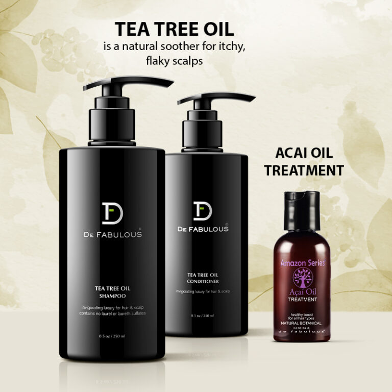 "De Fabulous Tea Tree Oil Shampoo & Conditioner combo + Acai Oil: Revitalize Your Hair with Tea Tree and Nourish with Acai Oil"