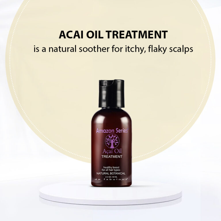 Acai oil treatment is a natural soother for itchy , flaky scalps