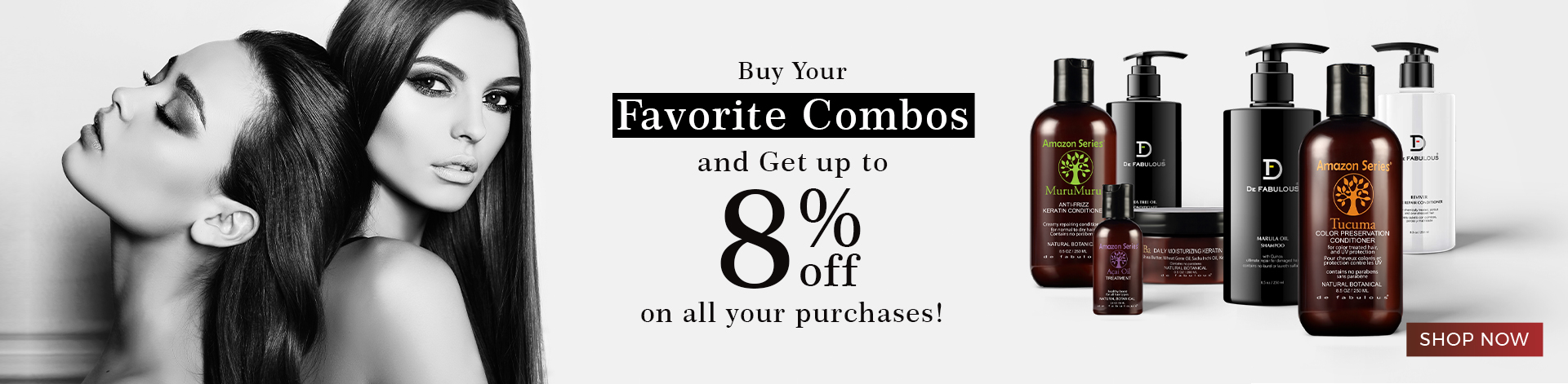 "De Fabulous Combo Products: Get 8% Off on Perfectly Matched Hair Care Products for Ultimate Hair Care and Styling Solutions"