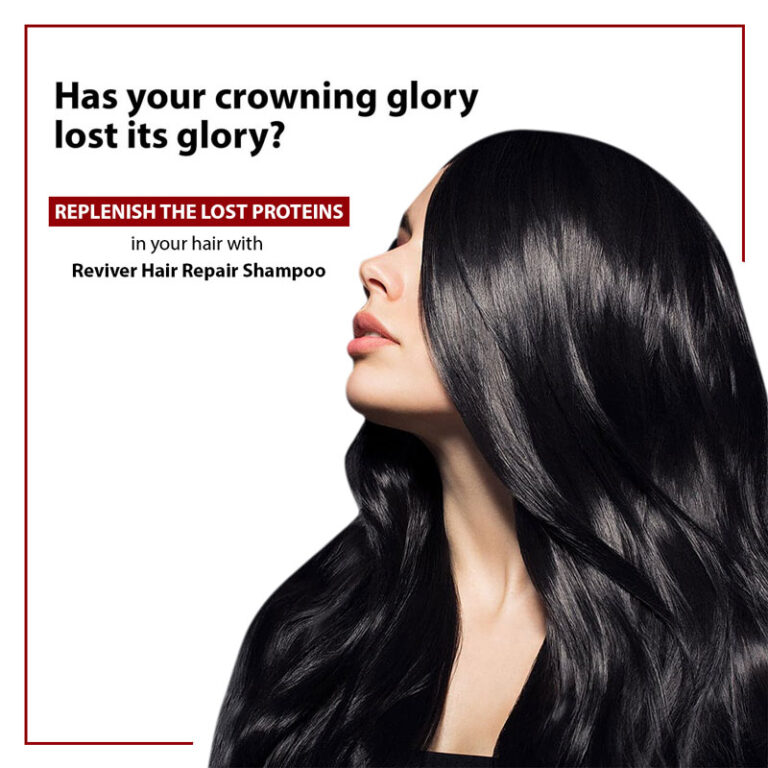 Replenish the lost protein in your hair with Reviver hair repair shampoo